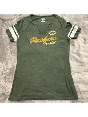 Majestic Green & White Green Bay Packers Short Sleeve Tee